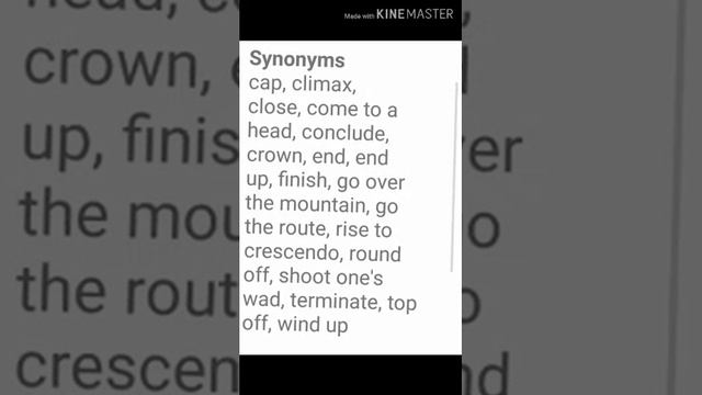 Culminate | synonyms and antonyms | смотреть онлайн
