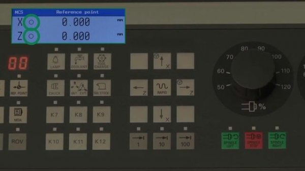 SINUMERIK 808D Tutorial Turning Part 2 - Switch on & Reference Axis