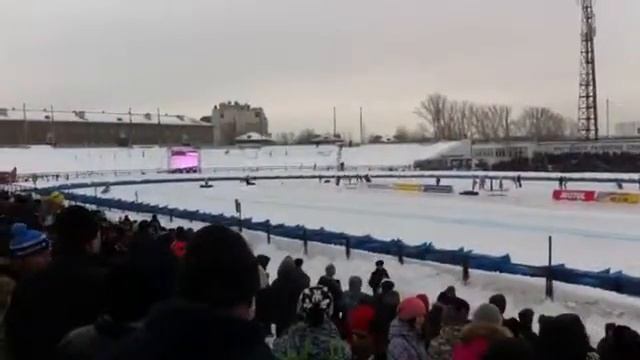 23.02.2016 года, чемпионат Европы по мотогонкам на льду, Уфа смотреть онлайн