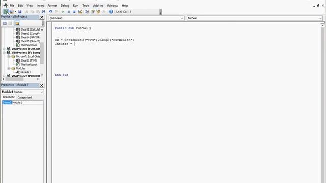 Future Value Lump Sum VBA смотреть онлайн