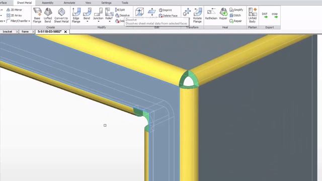 BricsCAD Sheet Metal Создание заготовки детали из твердотельной модели смотреть онлайн