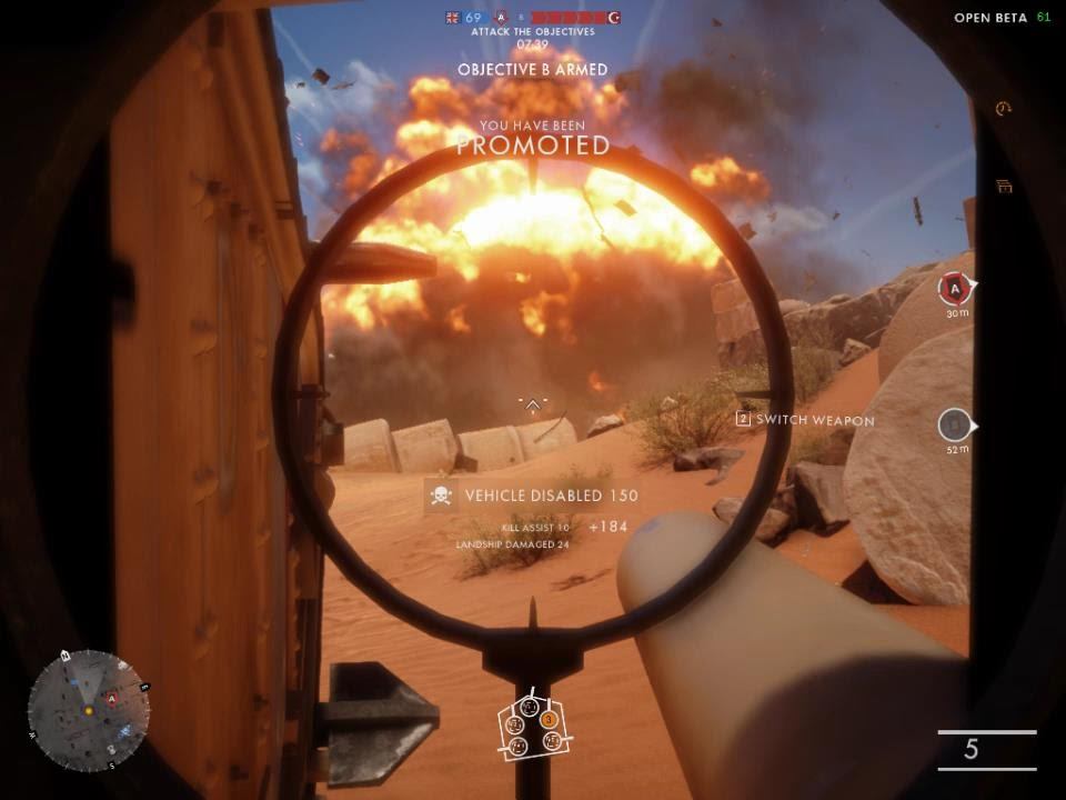Battlefield 1 - OPEN BETA: SINAI DESERT Бой на танке смотреть онлайн