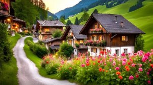 Сельская местность Швейцарии - расслабляющая прогулка под дождем | #шариклайф