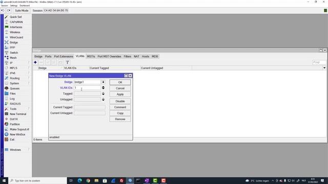 Mikrotik CRS305 VLAN TRUNK PORT configuratie смотреть онлайн