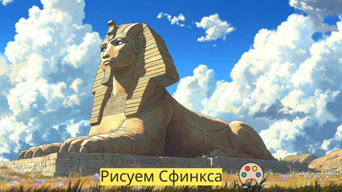 Маленькие художники: Рисуем Сфинкса - Детский образовательный мультфильм смотреть онлайн