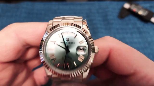 PAGANI DESIGN PD1752 LIGHT BLUE DIAL ROMANS DAYDATE PRESIDENT HOMAGE 10BAR AUTOMATIC WATCH UNBOXING смотреть онлайн