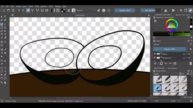 Avocado Speed Draw (Krita) смотреть онлайн