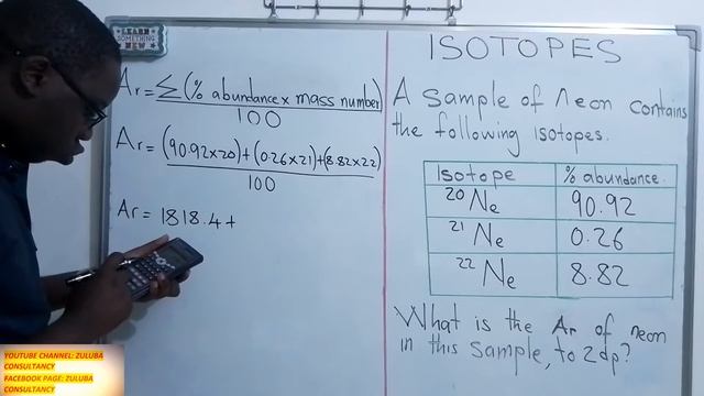 ISOTOPES: How to calculate the relative atomic mass of an isotope when given the % abundance? смотреть онлайн