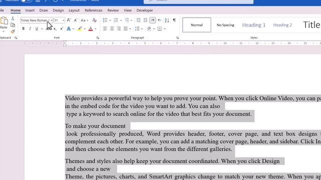 How to Change Font to Times New Roman, 12 point in Word смотреть онлайн