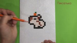 Как Рисовать Капибару по клеточкам ❤️ Рисунки по клеточкам #пикселька #поклеточкам