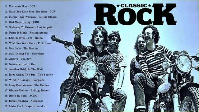 Classic Rock Playlist 60s, 70s and 80s | CCR, The Beatles , Led Zeppelin, Rolling Stones... смотреть онлайн