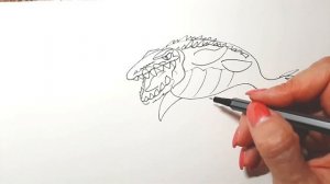 Как нарисовать Мезозавра Гуджитсу Jurassic World Мозазавр Mosasaurus Heroes of Goo Jit Zu