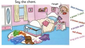 Kids Box 1, Unit 8.2 My clothes. Say the chant. Ive got blue trousers