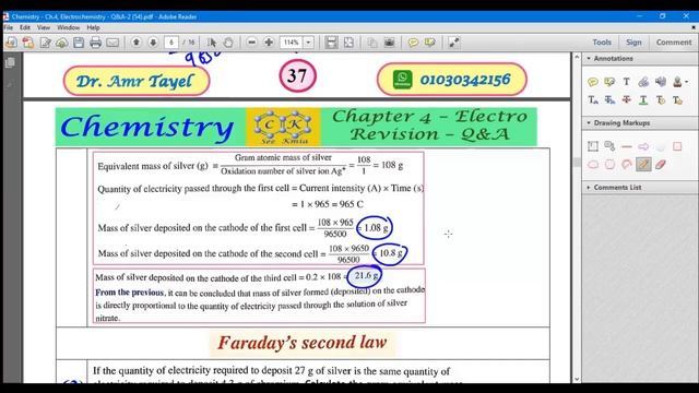 Chapter 4.9 - Electrochemistry 9 - Revision (9) - Q&A-2- PDF 👇 смотреть онлайн