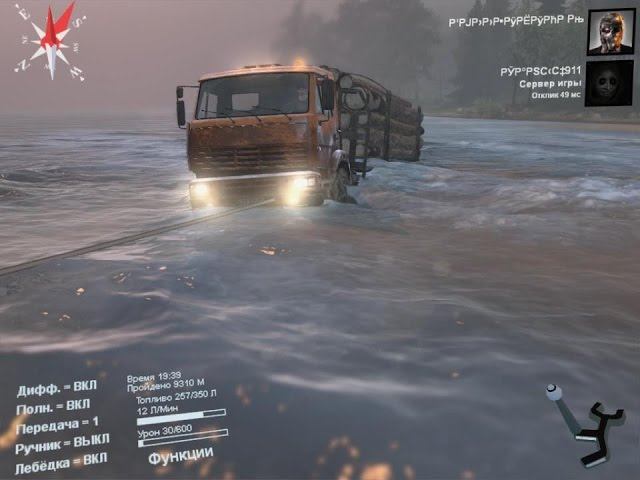 Spintires - Широкая река : На Камазах 6522 смотреть онлайн