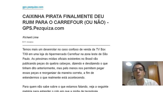 TV PIRATA À VENDA NO CARREFOUR SP ZONA LESTE (SUPOSTAMENTE) E OS DESDOBRAMENTOS DO CASO смотреть онлайн