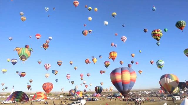 Timelapse Mass Ascension Albuquerque Balloon Fiesta Festival 2017 смотреть онлайн