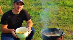 Это блюдо поднимет ваш желудок с того света. ШУЛЮМ в казане на костре
