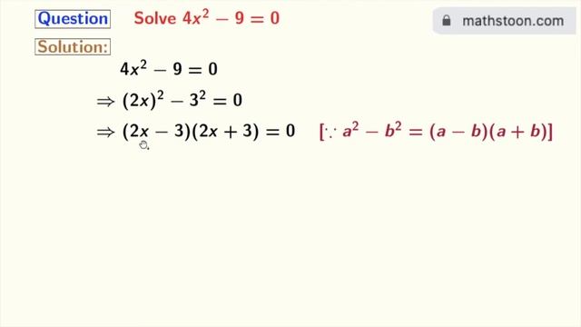 Solve 4x^2-9=0 | Solve 4x2-9=0 смотреть онлайн