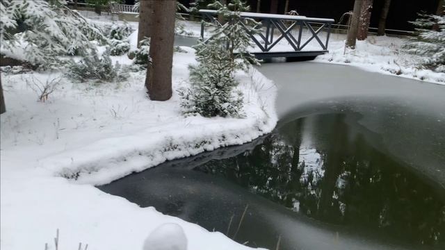 Подготовка пруда к зиме.Кинули пенопласт смотреть онлайн