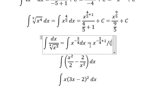 Integral Help: ∫ (x^2+3x+1)dx ∫4x^(-5) dx ∫√(5&x^4 ) dx ∫ dx/∜(x^3 ) ∫ (x^2/2-2x^(-2) )dx x(3x-2)^ смотреть онлайн