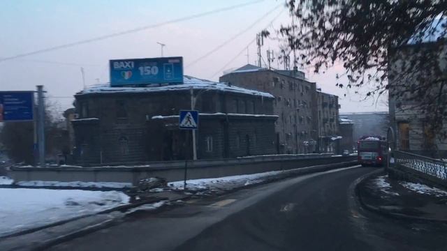 Yerevan, 12.02.17, Su, Video-1, (на рус.), До перекрестка Амирян + Маштоц смотреть онлайн