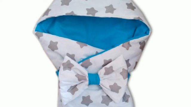 Конверт плед для выписки с капюшоном Vikki 75*75 см серые звезды на белом смотреть онлайн