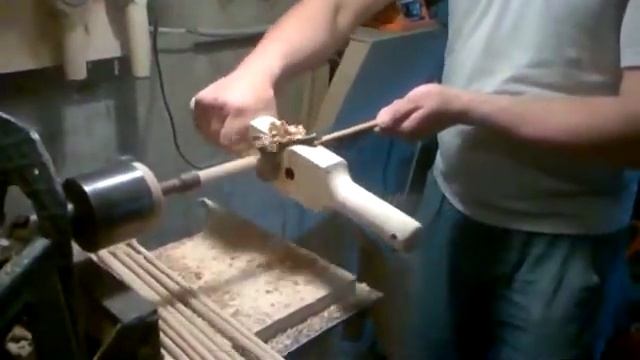 Самодельный шкантогон ,  Self-made Device To Create A Furniture Plug-in Stud Of Round Section