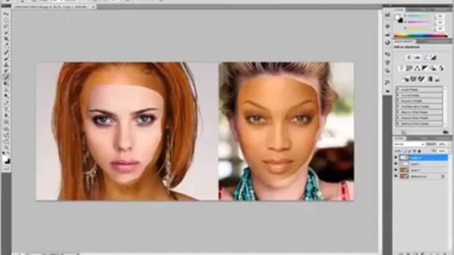 УРОКИ ФОТОШОПА Самый быстрый фотомонтаж замена лица в фотошопе смотреть онлайн