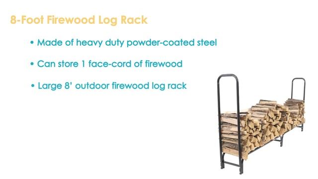Sunnydaze Outdoor Firewood Log Rack -QX-8LR смотреть онлайн
