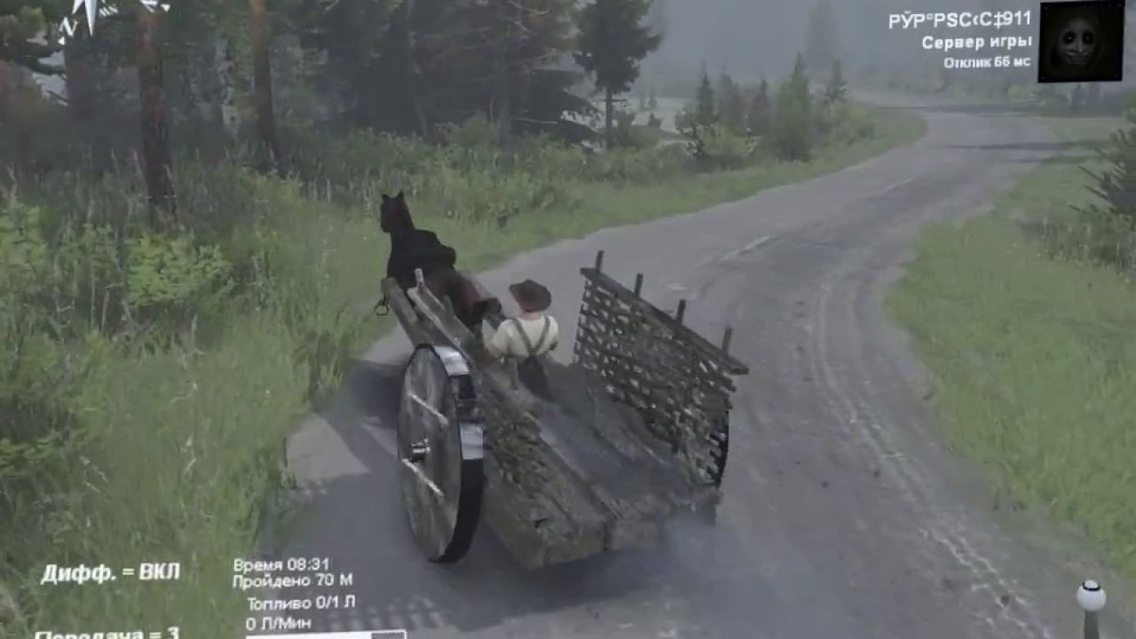 Spintires - На лошади с тележкой смотреть онлайн
