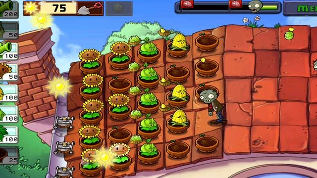 Plants vs Zombies Растения против Зомби Крыша, сложно смотреть онлайн