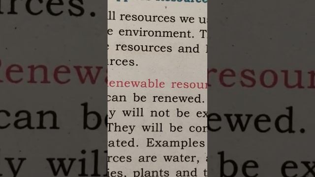 Renewable Resources | Capsule Study | Examples