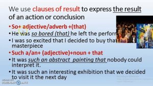 clauses of result purpose