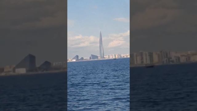 Охта-центр. Башня вид с воды/Санкт-Петербург/Saint Petersburg/Финский залив/Ракета смотреть онлайн