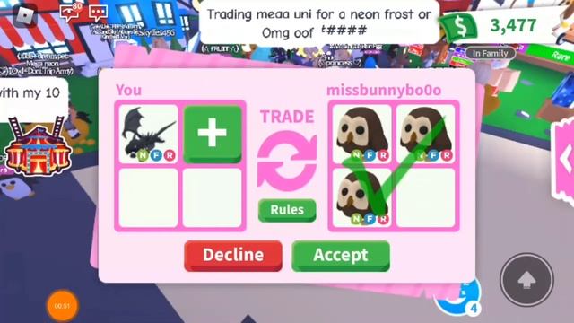 What people trade for NEON FLY RIDE SHADOW DRAGON in adopt me (Roblox) got some great trades! смотреть онлайн