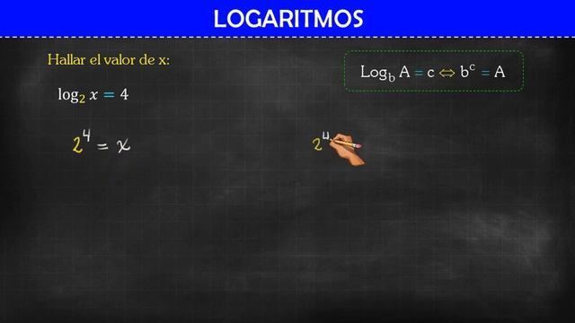log 2 x = 4 | Logaritmos con x en el argumento | Logaritmos por definición смотреть онлайн