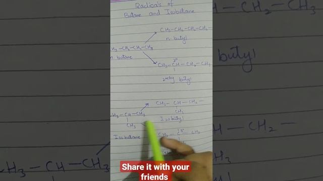 Radicals Of Butane And Isobutane