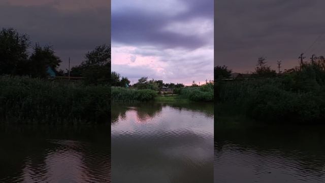 Астрахань. Как красиво вечером на юге. #астрахань #вода #небо