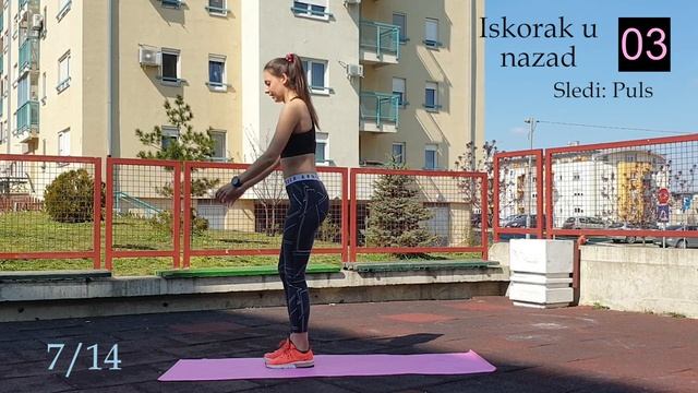 7 MIN TRENING ZA BUTINE I LISTOVE- trening za zatezanje nogu/ Bez opreme/ Ksenija Krstic смотреть онлайн