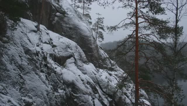 Карельский перешеек 2007. Ястребиное озеро. Большие скалы. Снежное утро. Ноябрь 2007г.mp4 смотреть онлайн