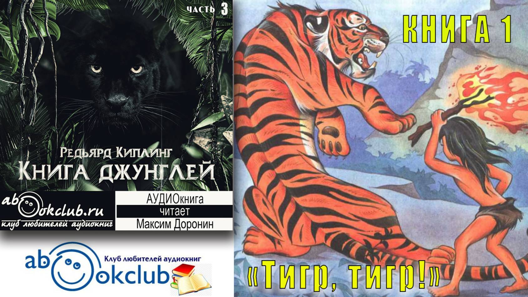 01.03 Редьярд Киплинг аудиоцикл "Книга джунглей" (книга 1 рассказ 3) -  "Тигр, тигр!"