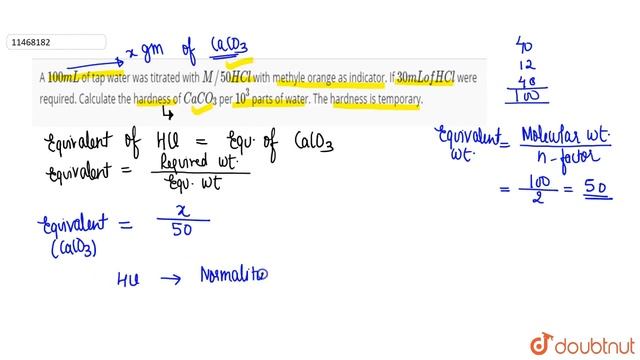 A `100 mL` of tap water was titrated with `M//50 HCl` with methyle orange смотреть онлайн