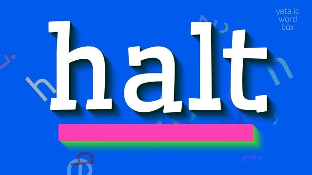 HALT - HOW TO SAY HALT? #halt смотреть онлайн