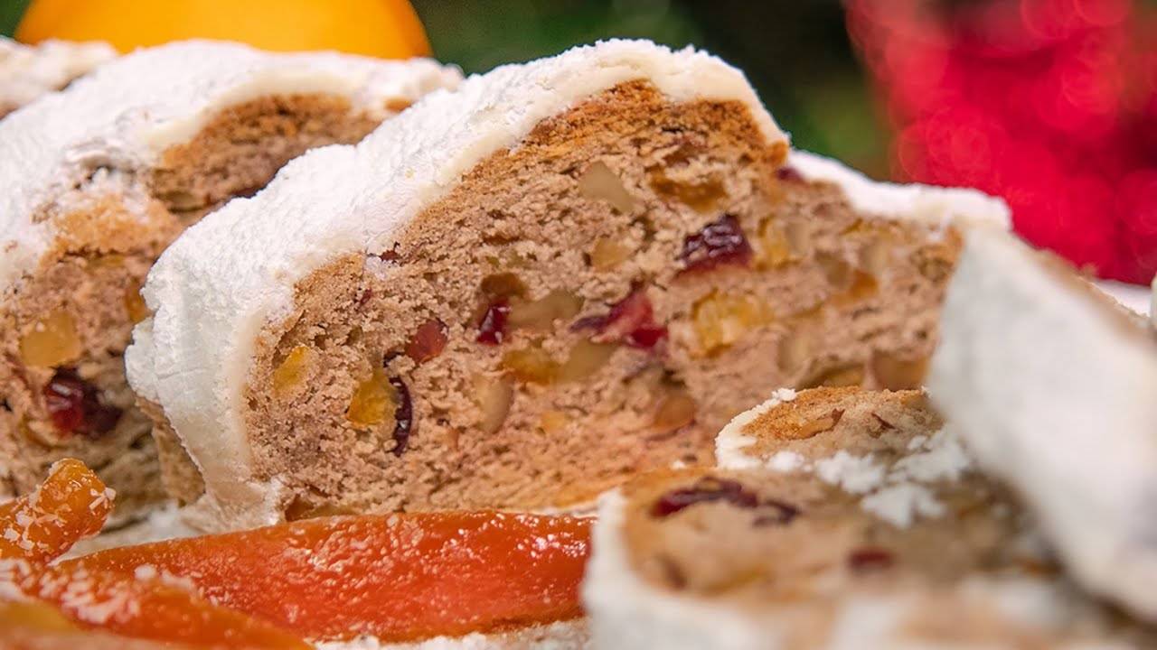 ШТОЛЛЕН - Рождественский кекс Stollen - новогодняя рождественская выпечка - новогодний рецепт смотреть онлайн