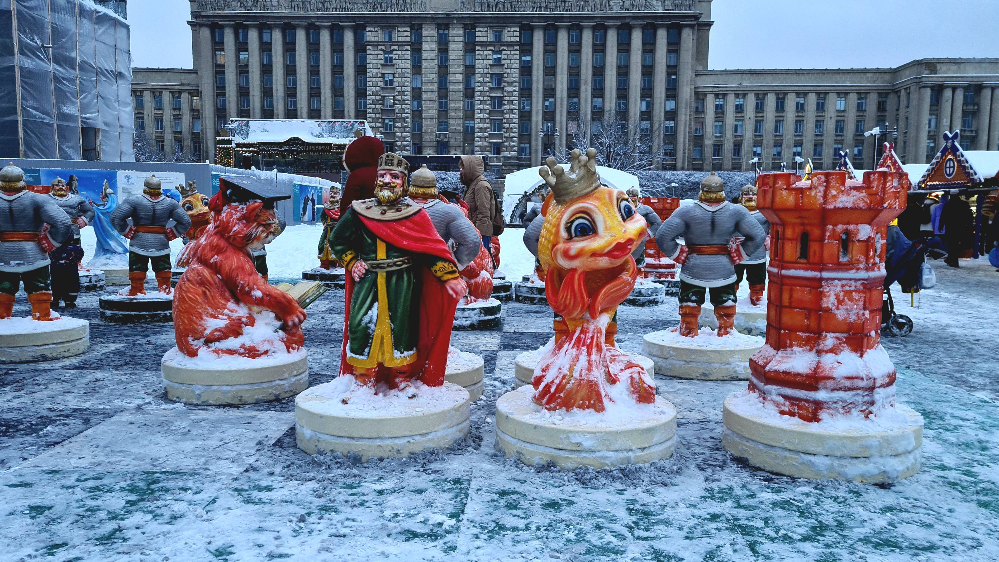 Санкт-Петербург. Рождественская ярмарка на Московской площади. смотреть онлайн