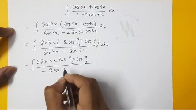 Integration 2 : Integration of (cos5x + cos4x)/( 1 - 2 cos3x) смотреть онлайн