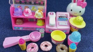 Развивающие игрушки. Игровой набор "мороженое и паровозик Hello Kitty". Для малышей мультики. Игры