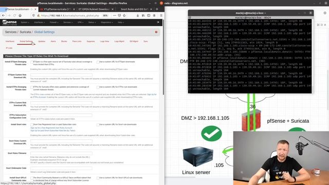 Filtrowanie zagrożeń z Internetu - pfSense + Suricata смотреть онлайн
