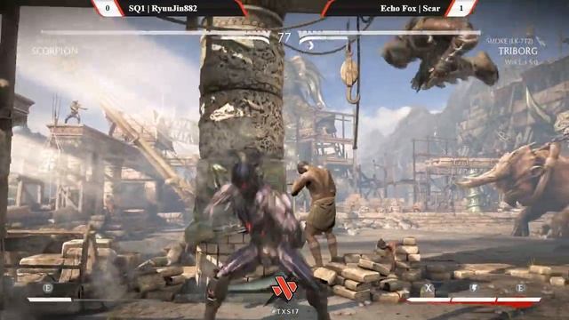 Texas Showdown 2017 MKX - SQ1 | RyuuJin882 (Scorpion) vs. Echo Fox | Scar (Triborg) - WR2 смотреть онлайн